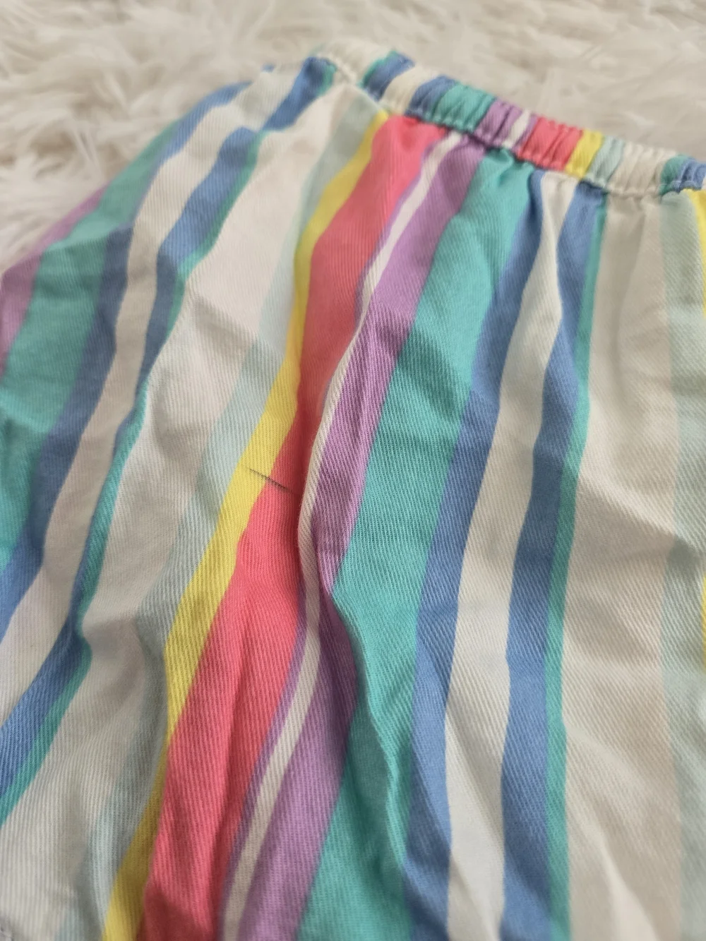 Carter's Rainbow Stripe Skirt with Pink Bow